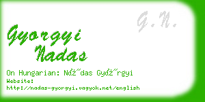 gyorgyi nadas business card